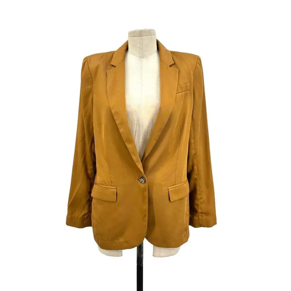 J. Crew Alfie Blazer Jacket in Gramercy Twill Camel Lyocell SIze 10 - Picture 2 of 15